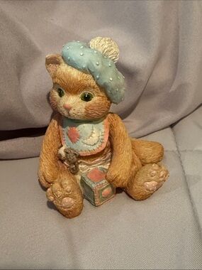 Enesco “A Bundle of Love” Baby Boy Kitten Figurine #4A23/340